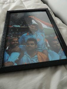 Framed Indian Cricket Victory A4 Poster