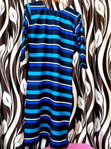 Blue Striped Kurti