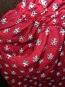 Cute Red Printed Shorts