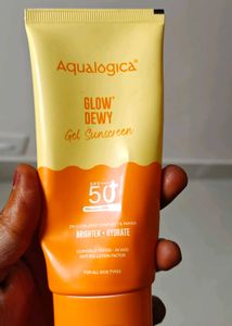 Aqualogica Glow Dewy Gel Sunscreen  SPF 50 + and o