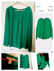 Emerald Green Long Sleeve Blouse