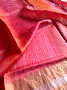 Pure Tussar Silk Multishade Saree