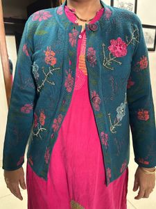 Floral Embroidered Cardigan