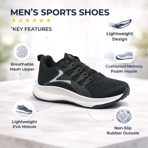 Men's Black Running Shoes