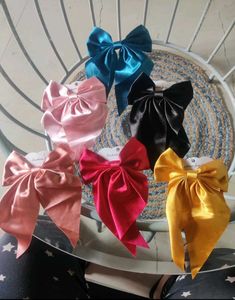 Large Satin Bow Hair Clip 6