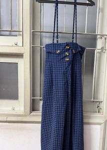 Blue Checked Jumpsuit