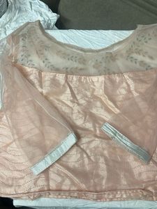 Elegant Embroidered Sheer Blouse