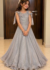 Sparkling Silver Party Gown