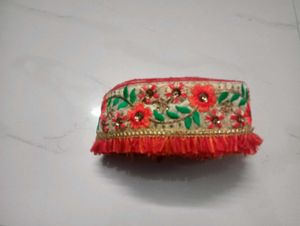 Embroidered Floral Fabric Trim -saree  lace