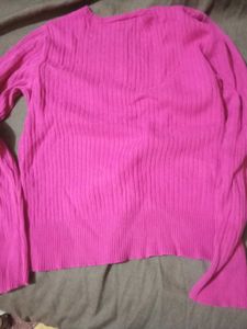 Pink Cherokee V-Neck Sweater