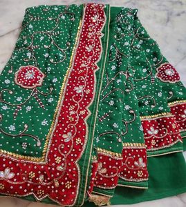 stone work Embroidered Saree