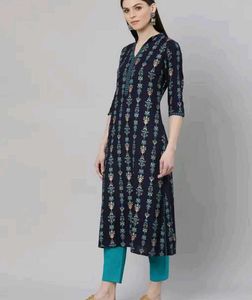 BLUE STRAIGHT KURTI 💙