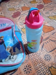 Frozen School bag with free bottlefor Kids