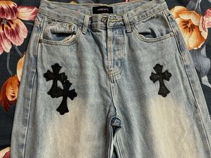 Printed Mid Rise Denims