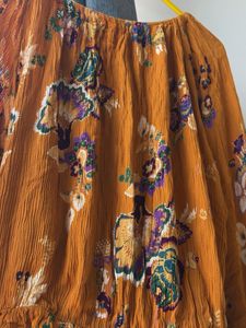 Boho Floral Print Tunic Top