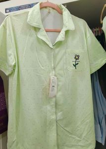 Light Green Polka Dot Pajama Set