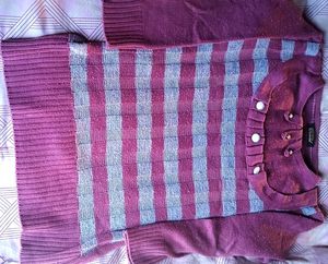 Casual Striped Knit Sweater