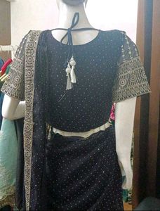 Elegant Black Embroidered Lehenga Choli
