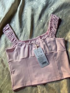 Cute Pink Ruched Tank Top