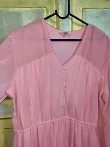 AND Pink Chiffon Maxi Dress