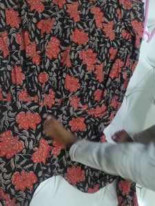 Chic Red Floral Kurta Set