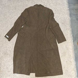 Classic Houndstooth Double-Breasted Coat