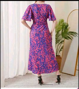 Shein Abstract Print Fit &amp; Flare Dress