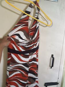 Retro Swirl Halter Dress