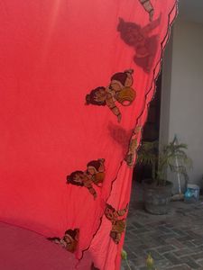 Vibrant Pink Saree with Embellishments