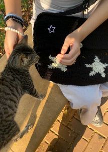 Crocheted Star Messenger Bag