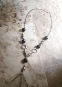 New Fancy Metallic Belt & Long Neckpiece Set