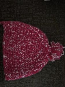 Cute Pink Knit Beanie Hat