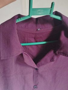 Stylish Purple Button-Up Shirt