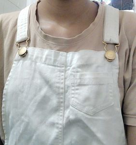 White Denim Overalls