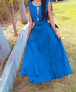 Elegant Blue Maxi Dress (Gown)
