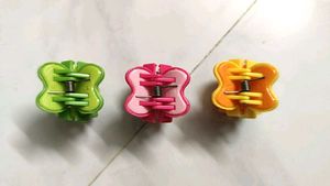 Set of 3 Colorful Hair Claw Clips