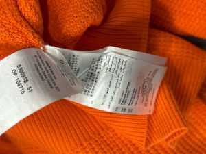 Vibrant Orange Knit Sweater