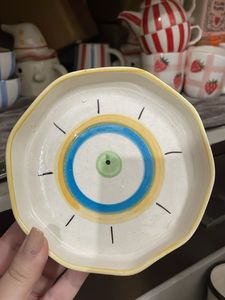 Handmade Evil Eye Cup and Saucer Set