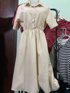 Beige Shirt Dress