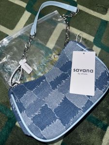 Savana Urbanic Denim Patchwork Bag