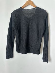 Sparkly Butterfly V-Neck Sweater