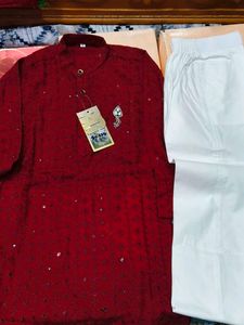 Sitas Boys 2-Piece Kurta Pajama Set (7 Years) - Ma