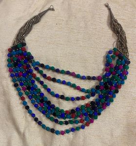 Colorful Beaded Statement Necklace