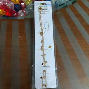 Delicate Butterfly Stainless Steel Anklet pairs