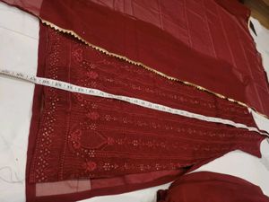 Elegant Maroon Palazzo Suit Set 3pc size s