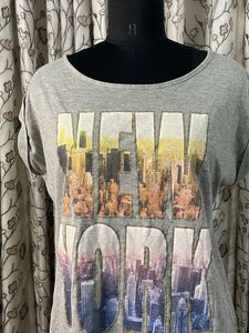 Grey New York Graphic T-Shirt