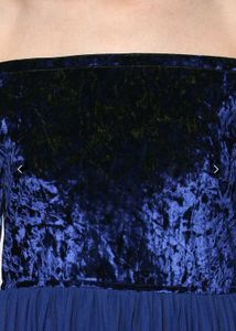Velvet Off-Shoulder Tulle Dress