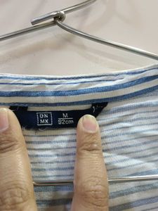 DNMX Stripped Blue And White Top