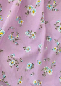 Lavender Floral Backless Dress
