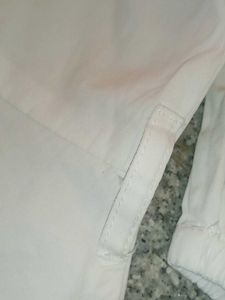 White one shoulder puff Top